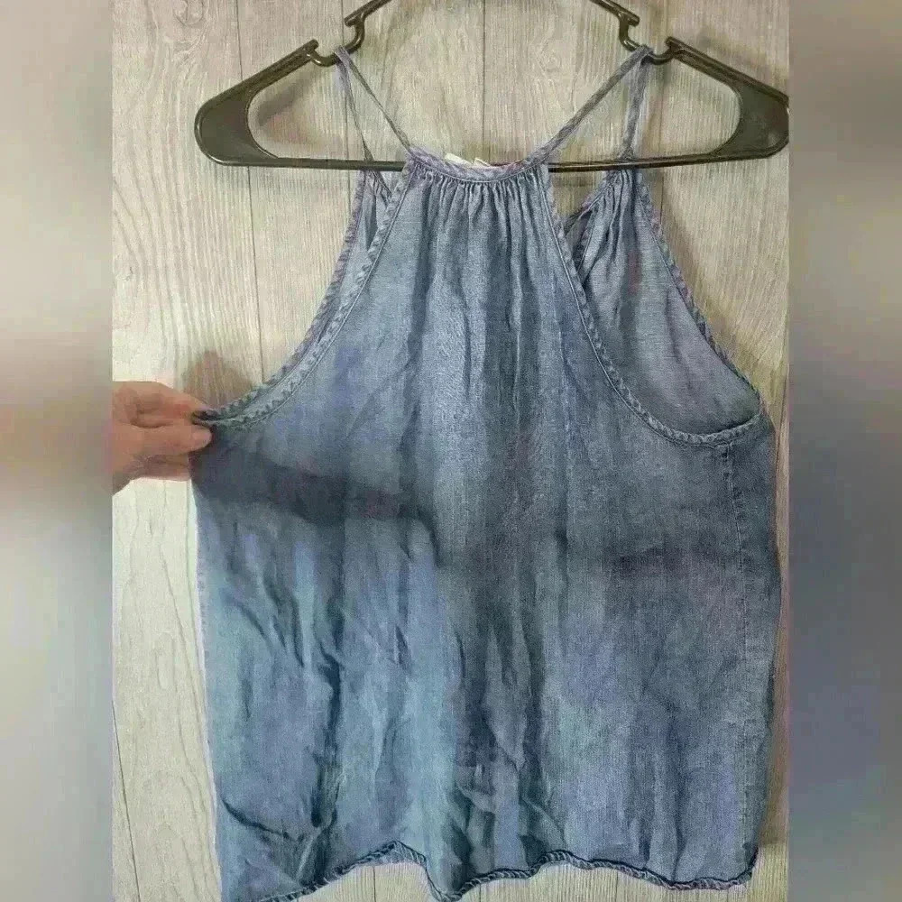 Love Stitch denims ‎ halter top blouse. Size medium. - Picture 2 of 3